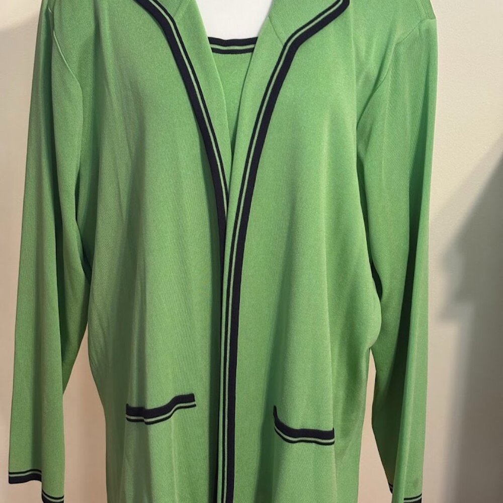 Misook Green/Black Color Set Of 2 (Shell & Jacket… - image 1